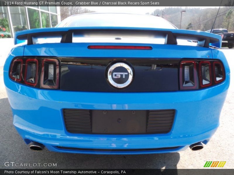 Grabber Blue / Charcoal Black Recaro Sport Seats 2014 Ford Mustang GT Premium Coupe
