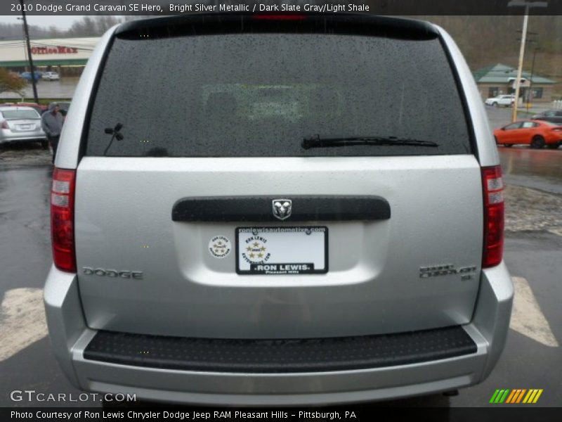 Bright Silver Metallic / Dark Slate Gray/Light Shale 2010 Dodge Grand Caravan SE Hero