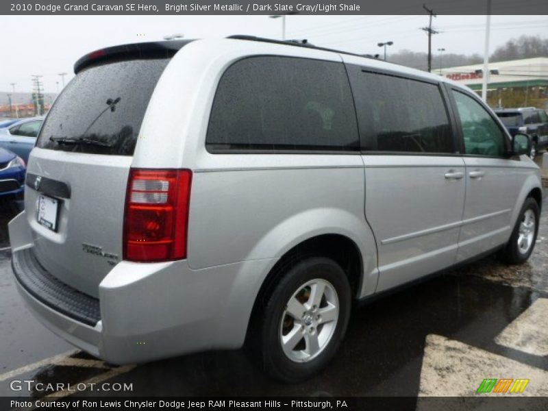 Bright Silver Metallic / Dark Slate Gray/Light Shale 2010 Dodge Grand Caravan SE Hero
