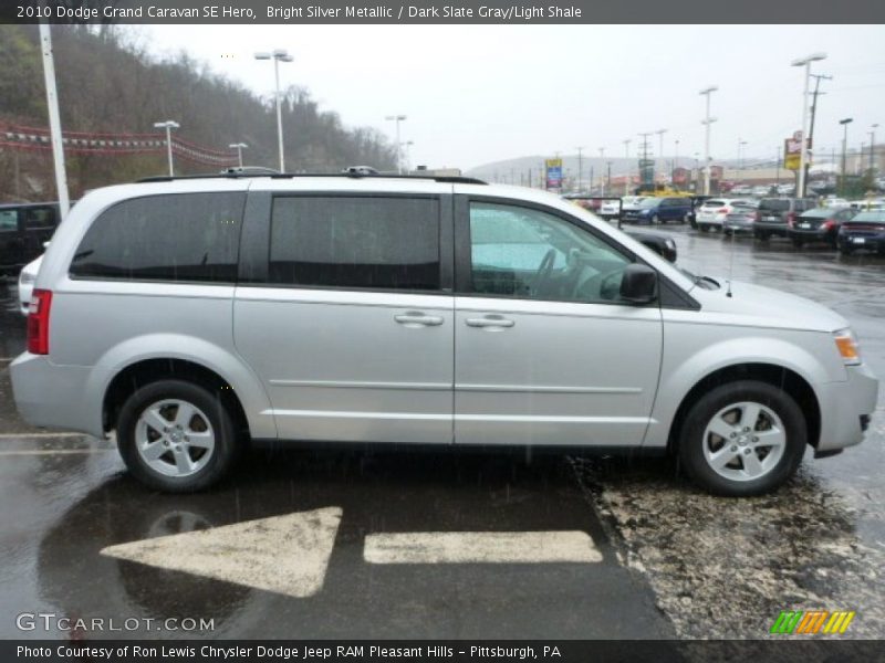 Bright Silver Metallic / Dark Slate Gray/Light Shale 2010 Dodge Grand Caravan SE Hero