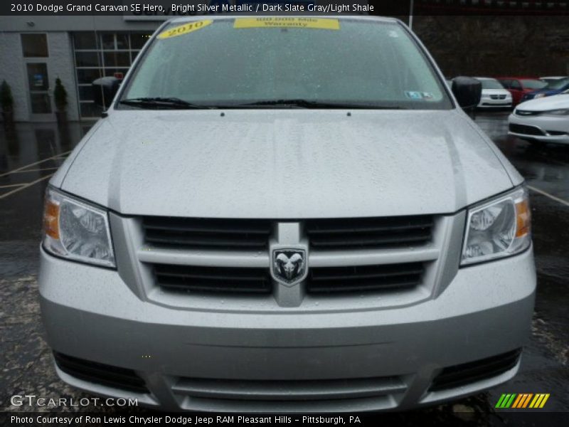 Bright Silver Metallic / Dark Slate Gray/Light Shale 2010 Dodge Grand Caravan SE Hero