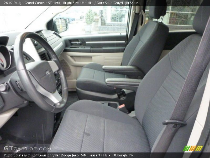 Bright Silver Metallic / Dark Slate Gray/Light Shale 2010 Dodge Grand Caravan SE Hero