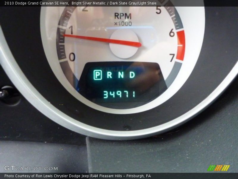 Bright Silver Metallic / Dark Slate Gray/Light Shale 2010 Dodge Grand Caravan SE Hero