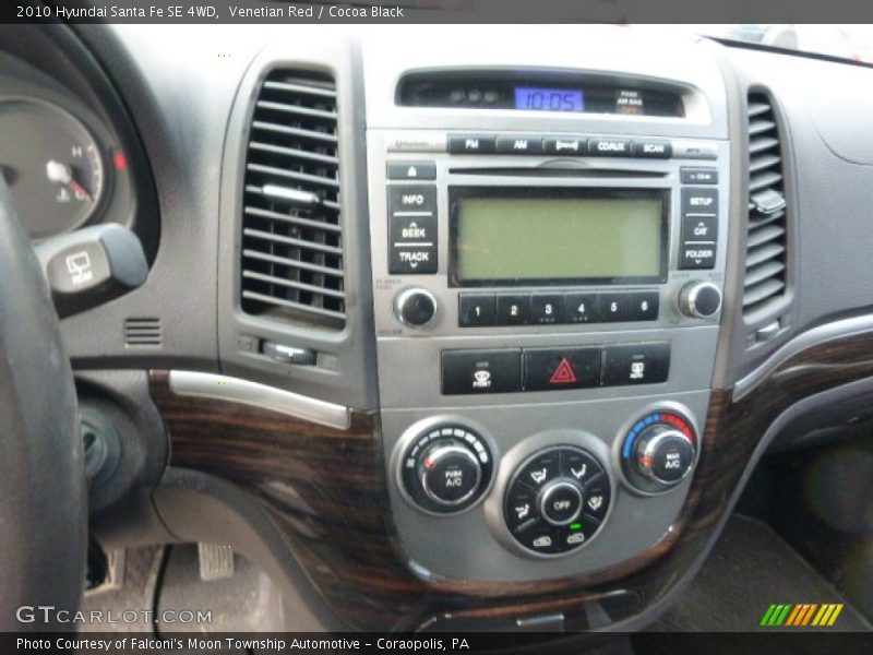Venetian Red / Cocoa Black 2010 Hyundai Santa Fe SE 4WD