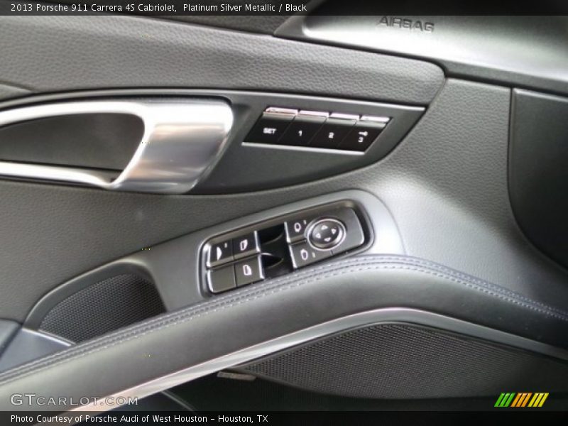 Platinum Silver Metallic / Black 2013 Porsche 911 Carrera 4S Cabriolet