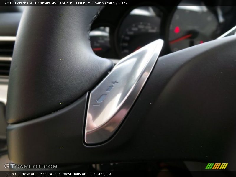 Platinum Silver Metallic / Black 2013 Porsche 911 Carrera 4S Cabriolet