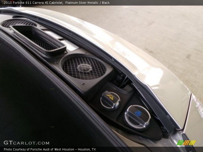 Platinum Silver Metallic / Black 2013 Porsche 911 Carrera 4S Cabriolet