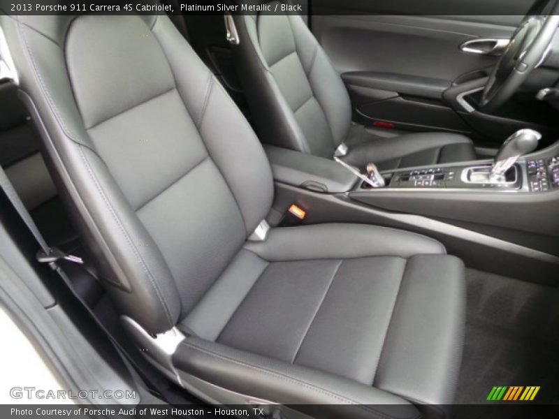 Platinum Silver Metallic / Black 2013 Porsche 911 Carrera 4S Cabriolet