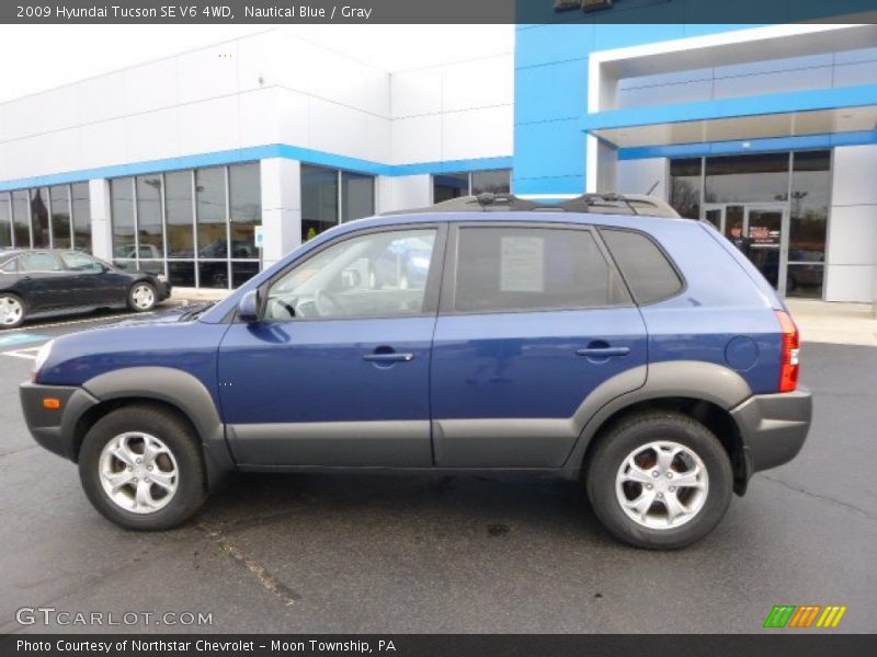 Nautical Blue / Gray 2009 Hyundai Tucson SE V6 4WD