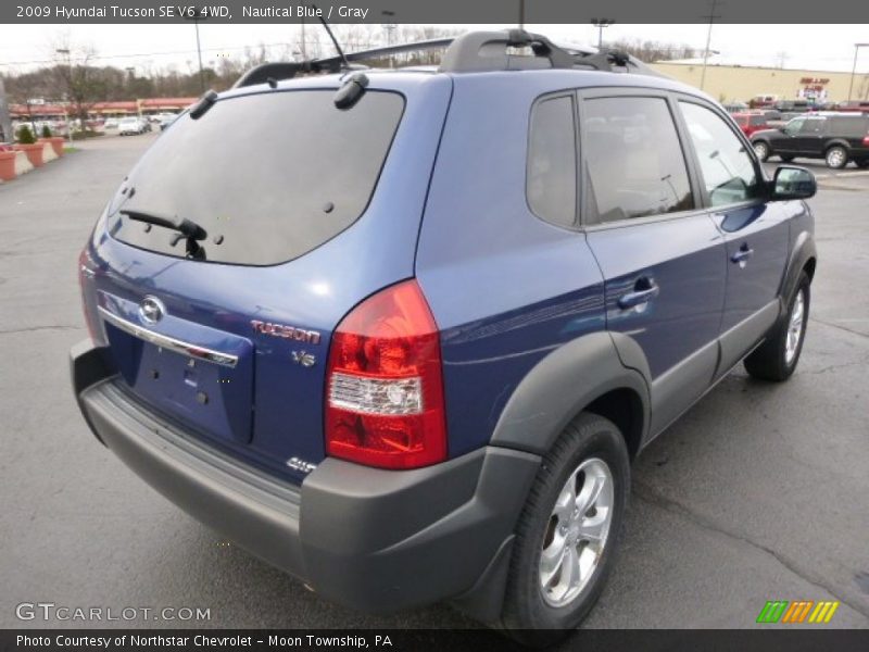 Nautical Blue / Gray 2009 Hyundai Tucson SE V6 4WD