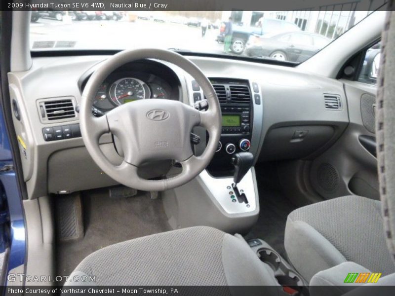 Nautical Blue / Gray 2009 Hyundai Tucson SE V6 4WD