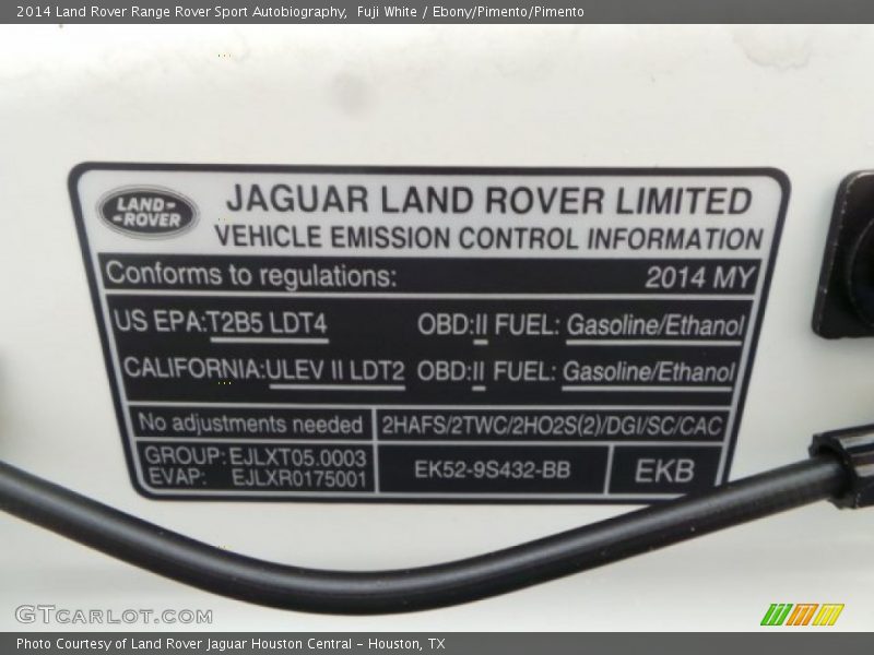 Fuji White / Ebony/Pimento/Pimento 2014 Land Rover Range Rover Sport Autobiography