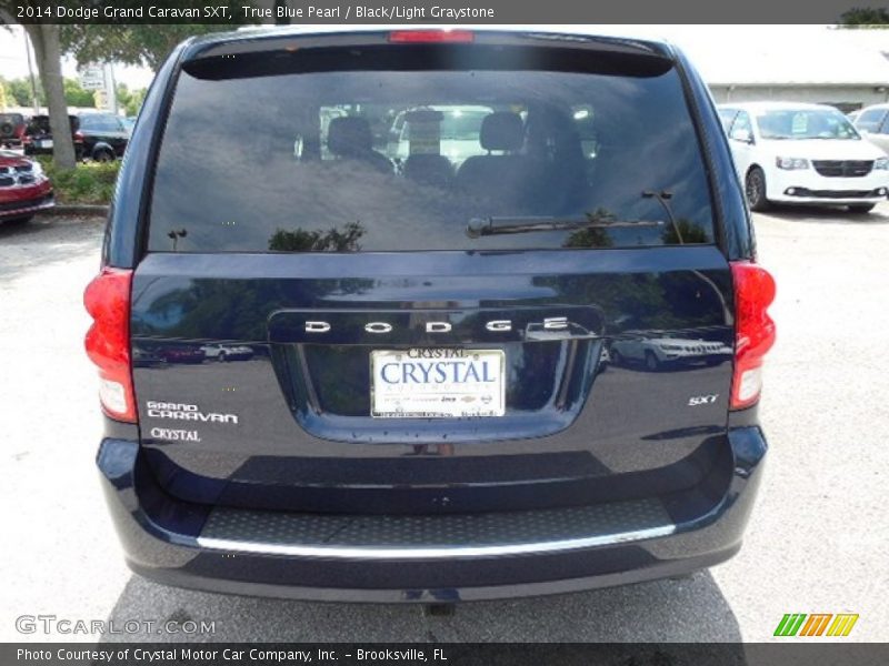 True Blue Pearl / Black/Light Graystone 2014 Dodge Grand Caravan SXT