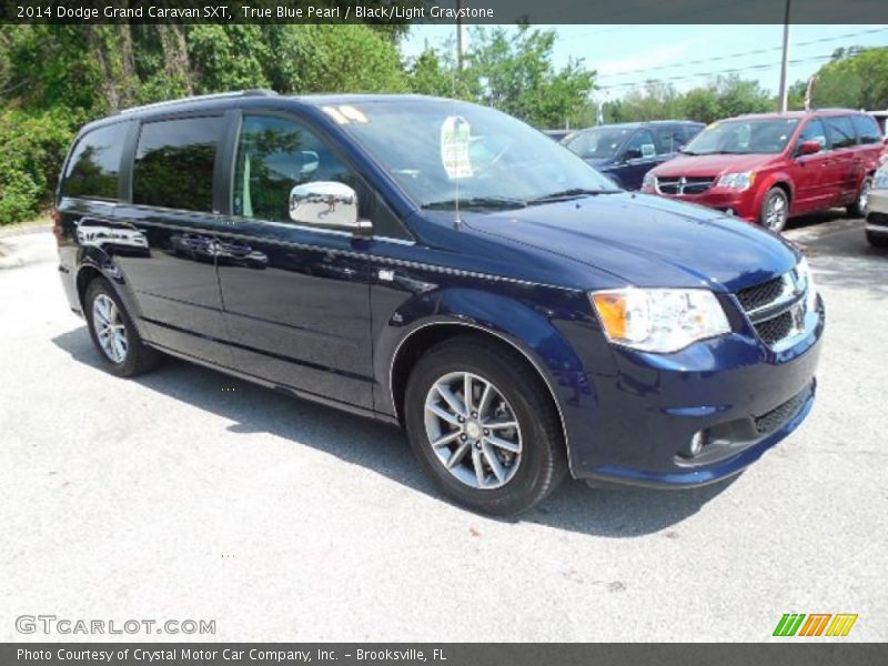 True Blue Pearl / Black/Light Graystone 2014 Dodge Grand Caravan SXT