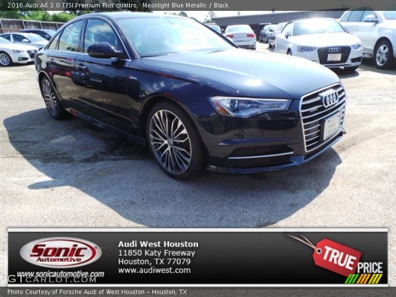 Moonlight Blue Metallic / Black 2016 Audi A6 3.0 TFSI Premium Plus quattro