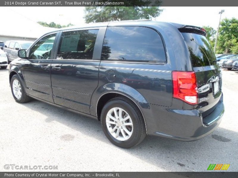 True Blue Pearl / Black/Sandstorm 2014 Dodge Grand Caravan SXT