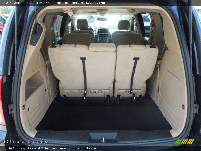 True Blue Pearl / Black/Sandstorm 2014 Dodge Grand Caravan SXT