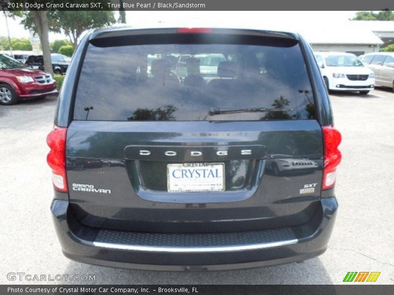True Blue Pearl / Black/Sandstorm 2014 Dodge Grand Caravan SXT