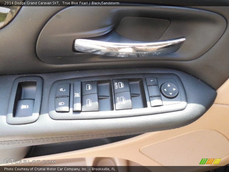 True Blue Pearl / Black/Sandstorm 2014 Dodge Grand Caravan SXT