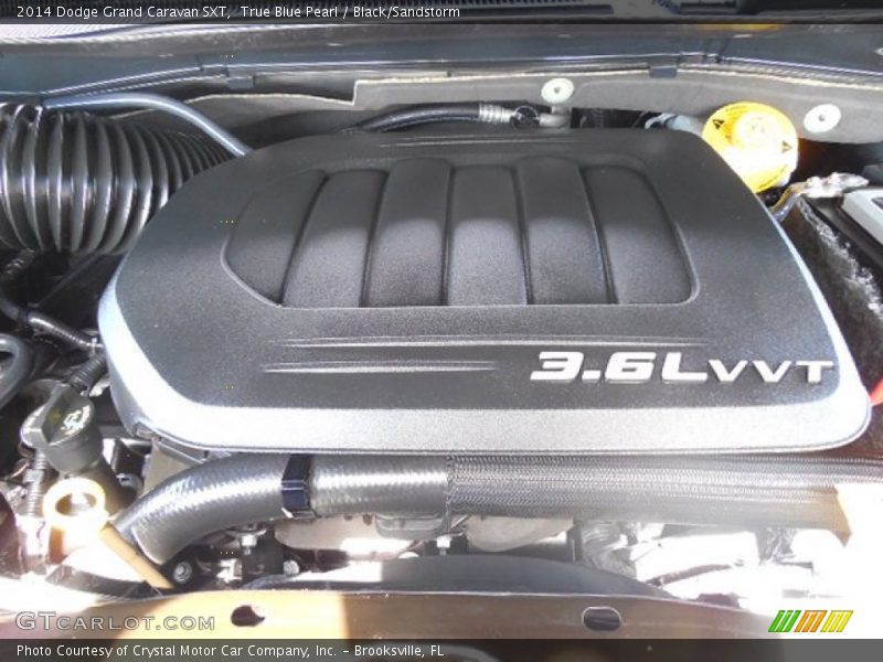 True Blue Pearl / Black/Sandstorm 2014 Dodge Grand Caravan SXT