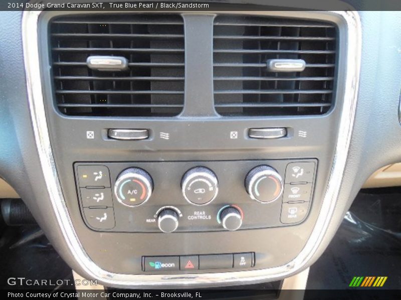 True Blue Pearl / Black/Sandstorm 2014 Dodge Grand Caravan SXT