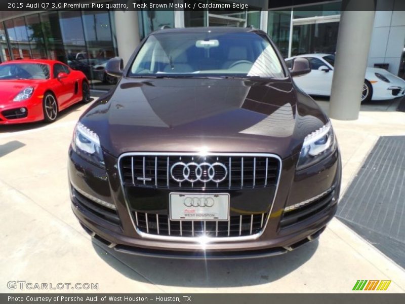 Teak Brown Metallic / Cardamom Beige 2015 Audi Q7 3.0 Premium Plus quattro