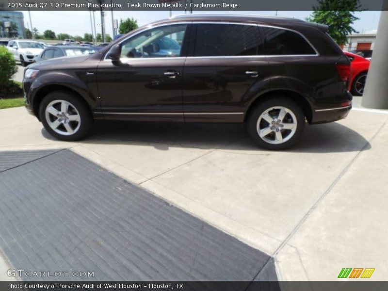 Teak Brown Metallic / Cardamom Beige 2015 Audi Q7 3.0 Premium Plus quattro
