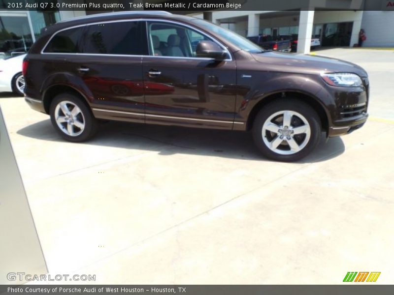 Teak Brown Metallic / Cardamom Beige 2015 Audi Q7 3.0 Premium Plus quattro