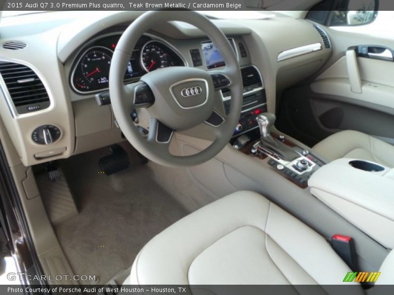 Teak Brown Metallic / Cardamom Beige 2015 Audi Q7 3.0 Premium Plus quattro