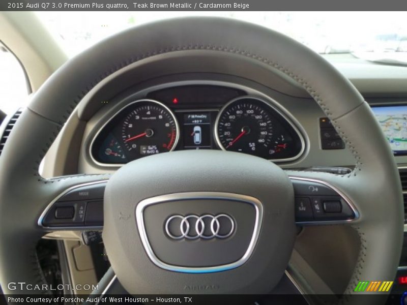 Teak Brown Metallic / Cardamom Beige 2015 Audi Q7 3.0 Premium Plus quattro