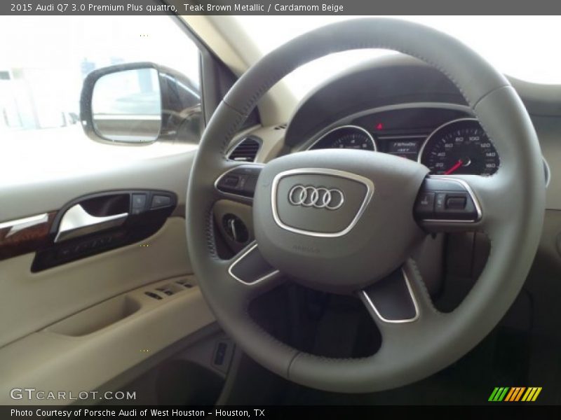 Teak Brown Metallic / Cardamom Beige 2015 Audi Q7 3.0 Premium Plus quattro