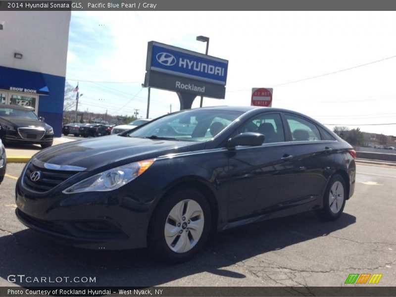 Pacific Blue Pearl / Gray 2014 Hyundai Sonata GLS