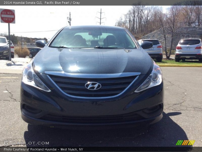 Pacific Blue Pearl / Gray 2014 Hyundai Sonata GLS