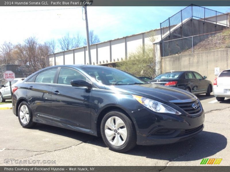 Pacific Blue Pearl / Gray 2014 Hyundai Sonata GLS