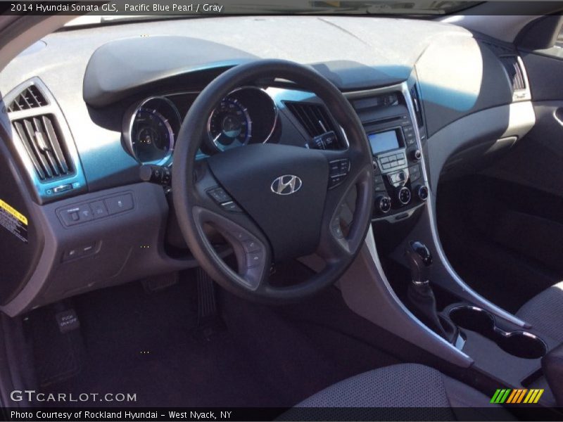 Pacific Blue Pearl / Gray 2014 Hyundai Sonata GLS