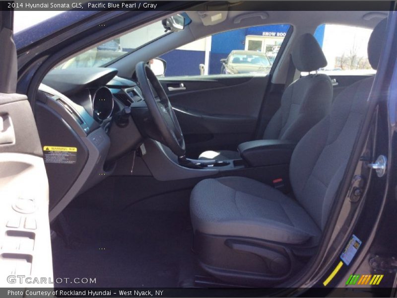 Pacific Blue Pearl / Gray 2014 Hyundai Sonata GLS