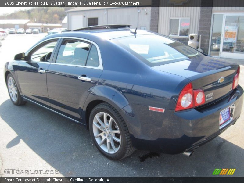 Imperial Blue Metallic / Cocoa/Cashmere 2009 Chevrolet Malibu LTZ Sedan