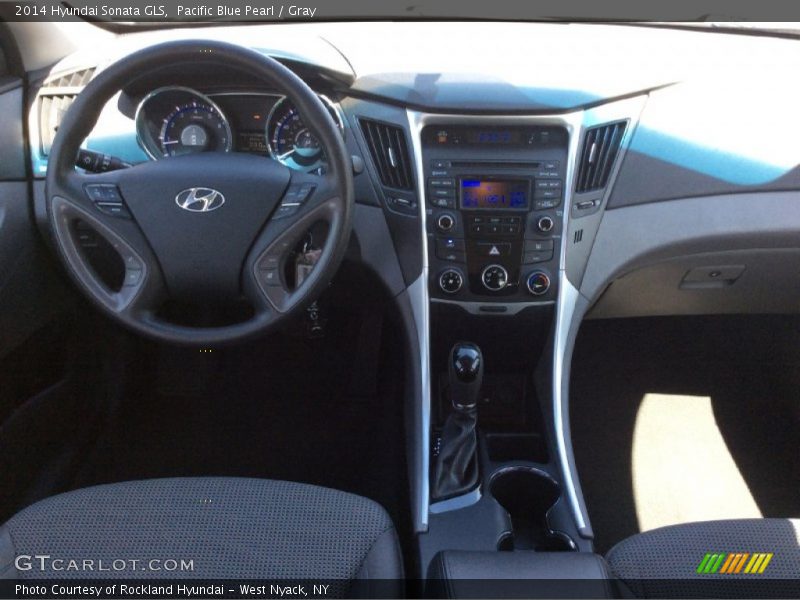 Pacific Blue Pearl / Gray 2014 Hyundai Sonata GLS