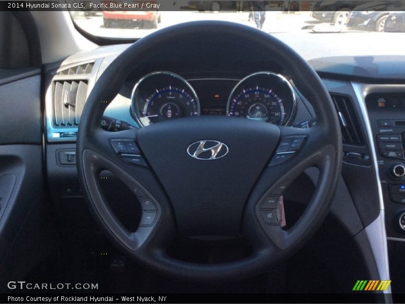 Pacific Blue Pearl / Gray 2014 Hyundai Sonata GLS