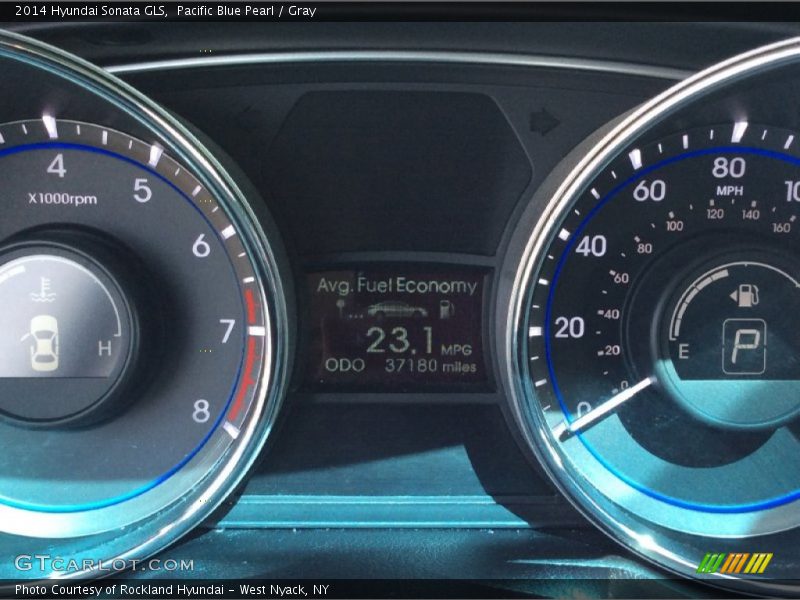 Pacific Blue Pearl / Gray 2014 Hyundai Sonata GLS