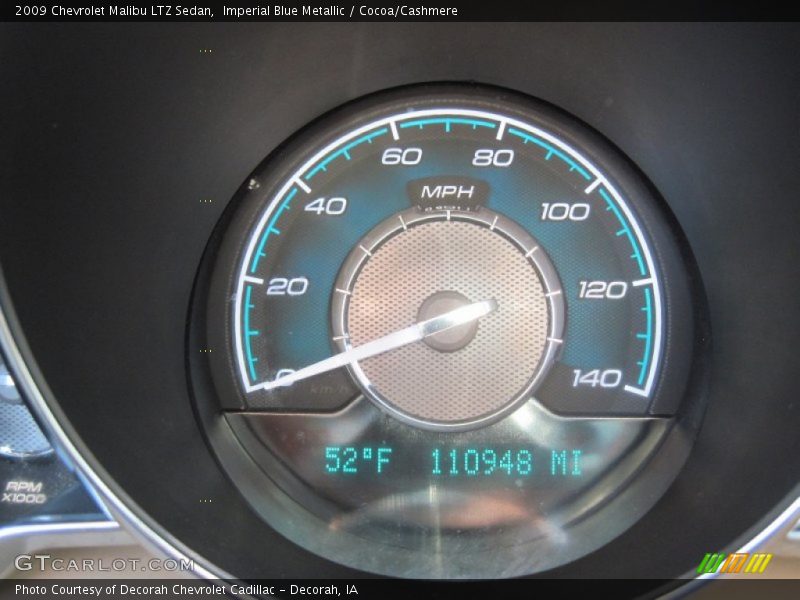 Imperial Blue Metallic / Cocoa/Cashmere 2009 Chevrolet Malibu LTZ Sedan
