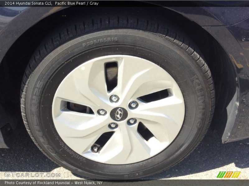 Pacific Blue Pearl / Gray 2014 Hyundai Sonata GLS
