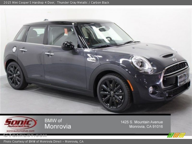 Thunder Gray Metallic / Carbon Black 2015 Mini Cooper S Hardtop 4 Door