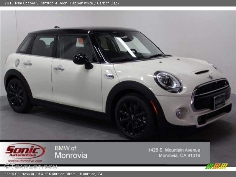 Pepper White / Carbon Black 2015 Mini Cooper S Hardtop 4 Door