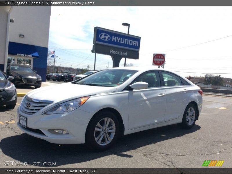 Shimmering White / Camel 2013 Hyundai Sonata GLS