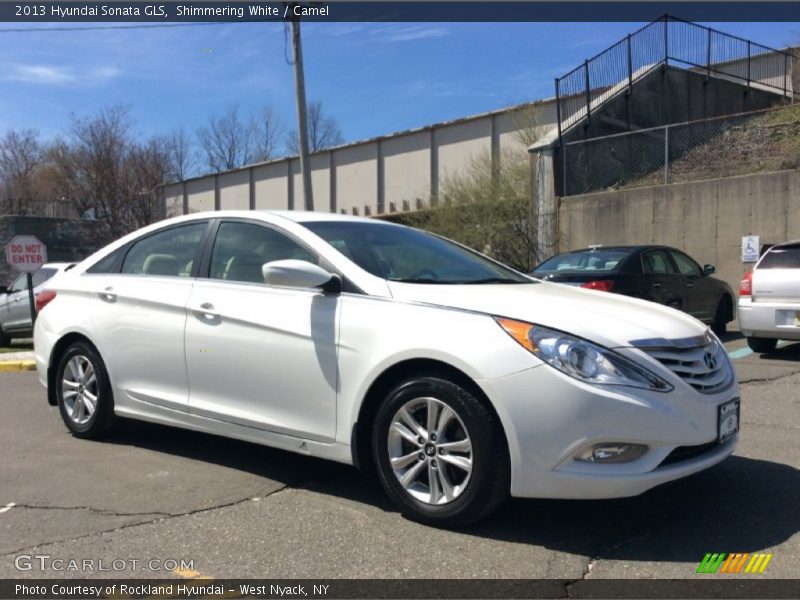 Shimmering White / Camel 2013 Hyundai Sonata GLS