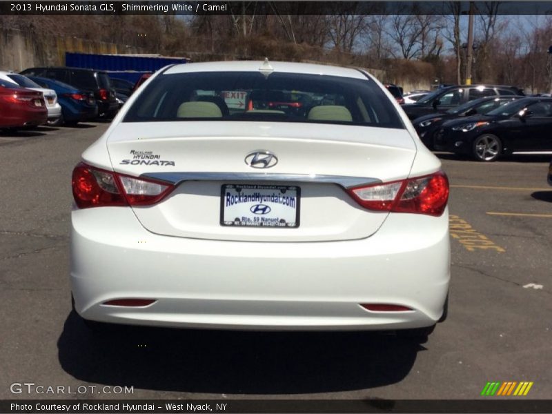 Shimmering White / Camel 2013 Hyundai Sonata GLS