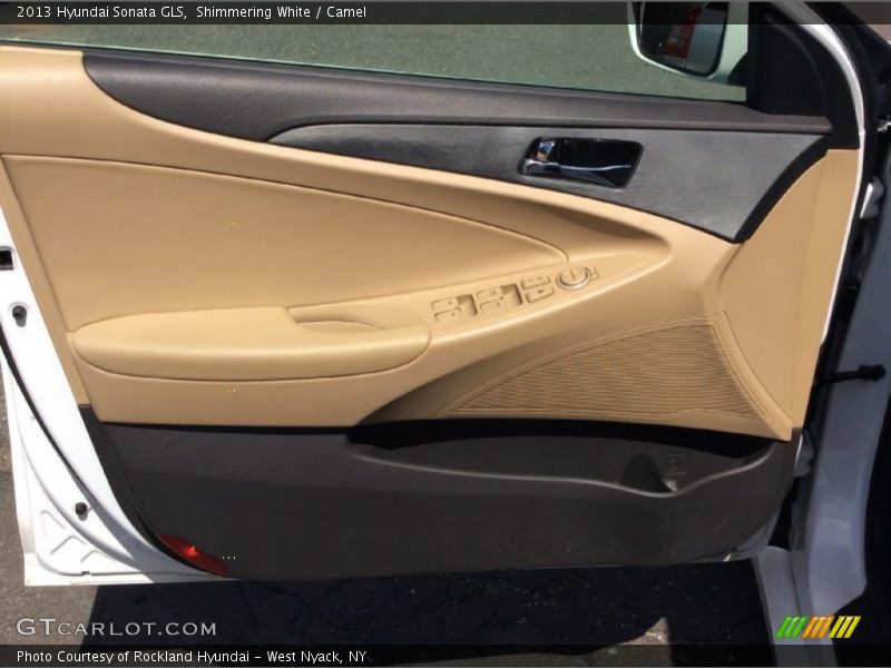 Shimmering White / Camel 2013 Hyundai Sonata GLS