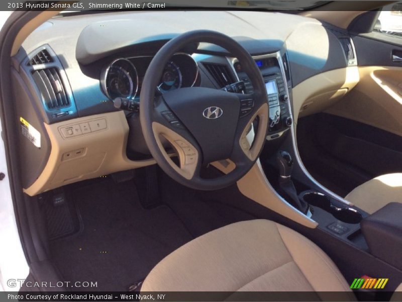 Shimmering White / Camel 2013 Hyundai Sonata GLS