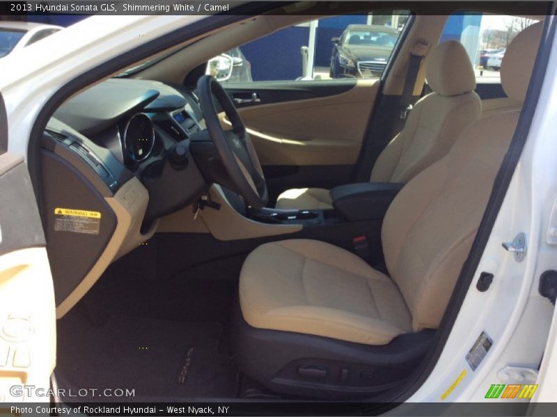 Shimmering White / Camel 2013 Hyundai Sonata GLS